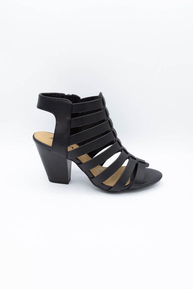 Soda Molten Cone Heels for Women in Black