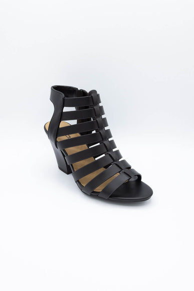 Soda Molten Cone Heels for Women in Black