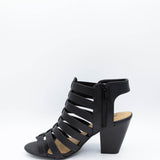 Soda Molten Cone Heels for Women in Black