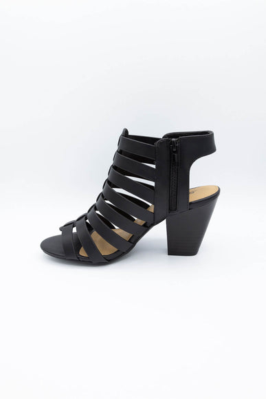 Soda Molten Cone Heels for Women in Black