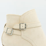 Soda Nadine Buckle Booties for Women in New Beige