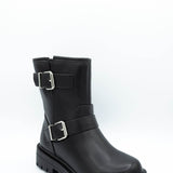 Soda Noel Moto Booties for Women in Black