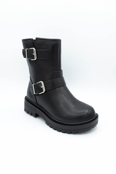 Soda Noel Moto Booties for Women in Black