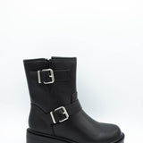 Soda Noel Moto Booties for Women in Black