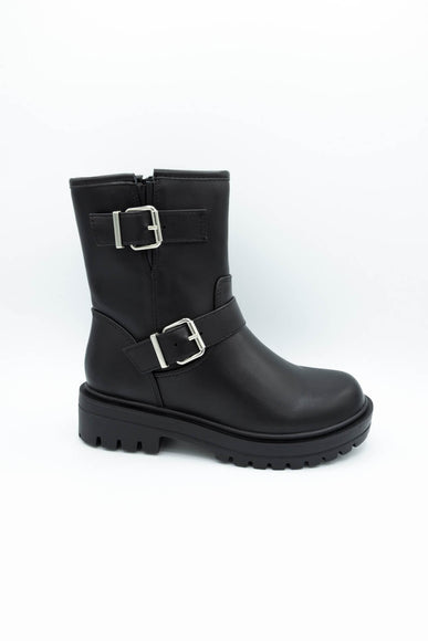 Soda Noel Moto Booties for Women in Black