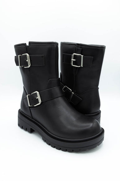 Soda Noel Moto Booties for Women in Black