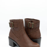 Soda Pillow Lug Booties for Women in Tan