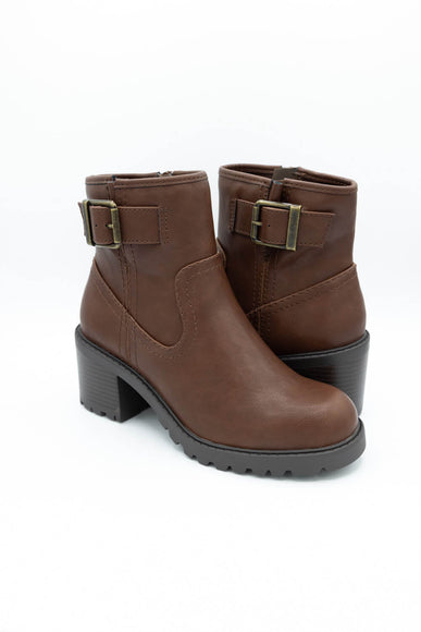 Soda Pillow Lug Booties for Women in Tan