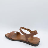 Soda Riddle Band Square Toe Sandals for Women in Tan