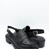 Soda Tarot Slingback Mules for Women in Black