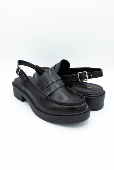 Soda Tarot Slingback Mules for Women in Black