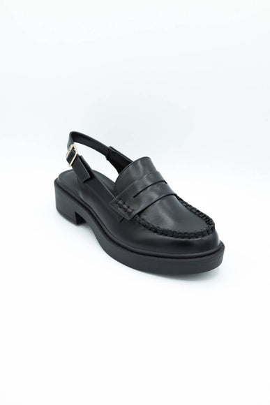 Soda Tarot Slingback Mules for Women in Black