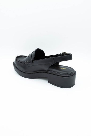 Soda Tarot Slingback Mules for Women in Black