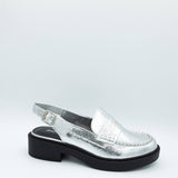 Soda Tarot Slingback Mules for Women in Silver