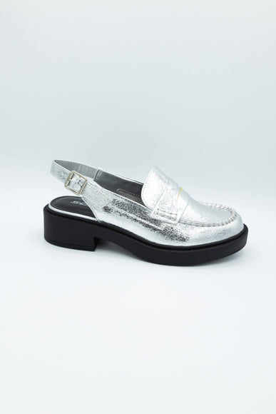 Soda Tarot Slingback Mules for Women in Silver