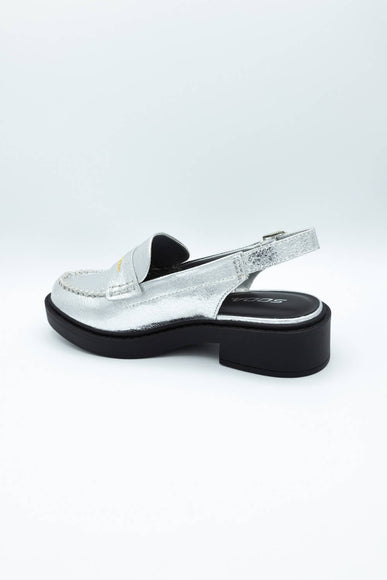 Soda Tarot Slingback Mules for Women in Silver