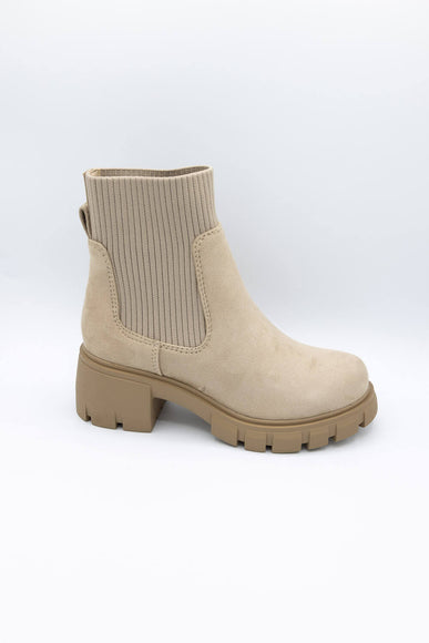 Soda Shoes Zordy Lug Booties for Women in Light Brown