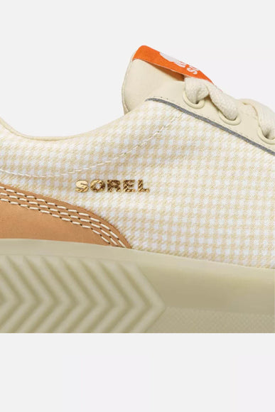 Sorel Out N About Ave Low Waterproof Sneakers for Women in Bleached Ceramic, Light Aloe