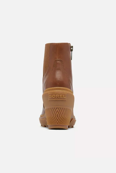 Sorel ONA Ave Zip Wedge Booties for Women in Velvet Tan Gum