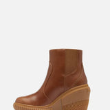 Sorel ONA Ave Zip Wedge Booties for Women in Velvet Tan Gum