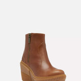 Sorel ONA Ave Zip Wedge Booties for Women in Velvet Tan Gum