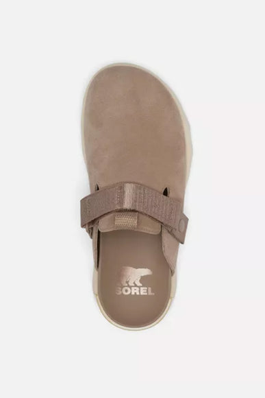 Sorel VIIBE Suede Clogs for Women in Omega Taupe