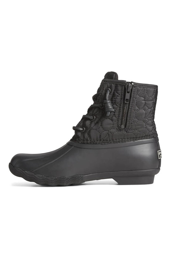 Sperry Saltwater Circle Nylon Duck Booties for Women in Black