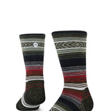 Stance Medium Performance Wool Crew Socks for Men in Black/Red