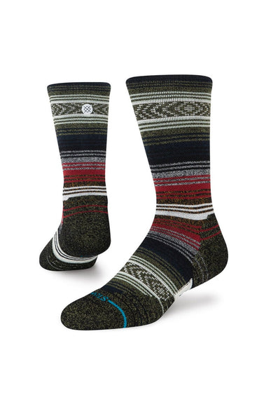 Stance Medium Performance Wool Crew Socks for Men in Black/Red