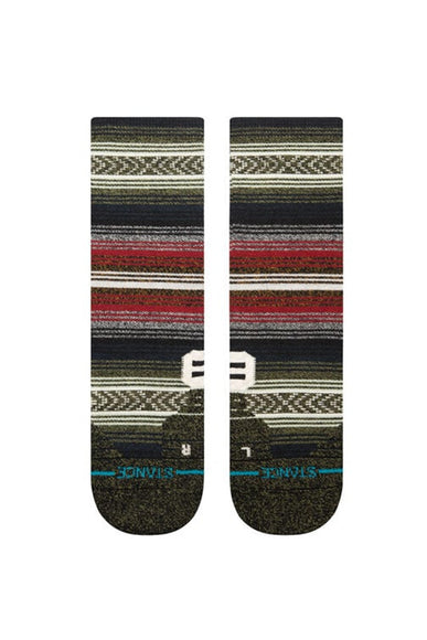 Stance Medium Performance Wool Crew Socks for Men in Black/Red