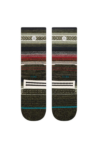 Stance Medium Performance Wool Crew Socks for Men in Black/Red