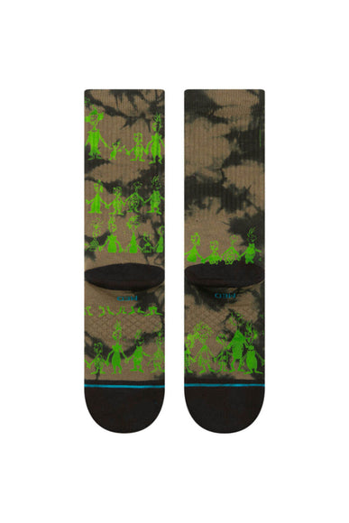 Stance Down in Whoville Crew Socks for Men in Green/Black 