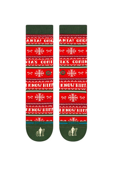 Stance I Know Him Crew Socks for Men in Red 