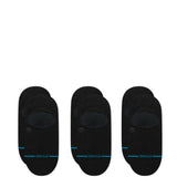 Stance Icon 3 Pack No Show Socks for Men in Black