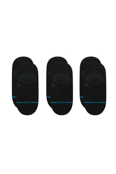 Stance Icon 3 Pack No Show Socks for Men in Black