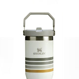 Stanley 30oz The Varsity IceFlow Flip Straw Tumbler in Cream Ash Stripe