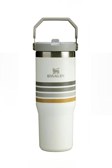 Stanley 30oz The Varsity IceFlow Flip Straw Tumbler in Cream Ash Stripe