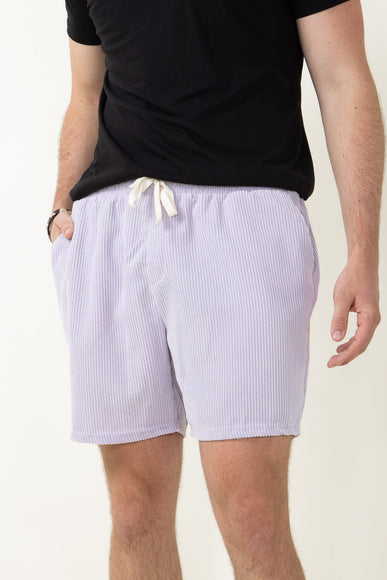 Corduroy Shorts for Men in Dusty Lilac