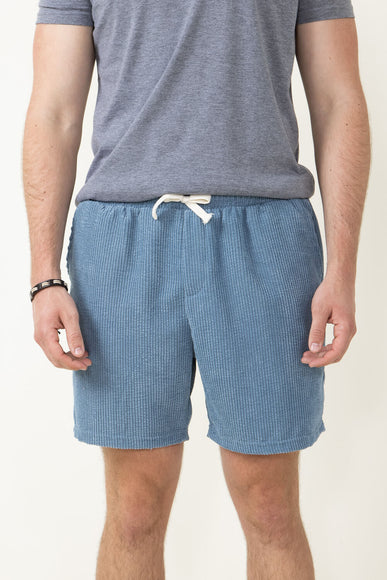 Corduroy Shorts for Men in Sky Blue