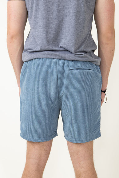 Corduroy Shorts for Men in Sky Blue