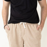 Corduroy Shorts for Men in Tan