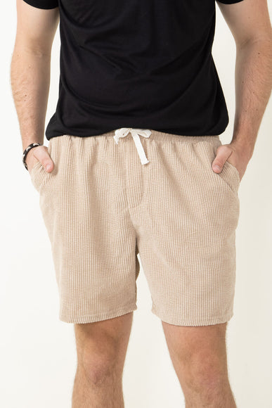 Corduroy Shorts for Men in Tan