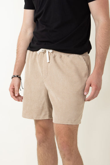 Corduroy Shorts for Men in Tan