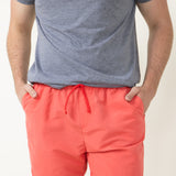 Polyester Volley Shorts for Men in Coral