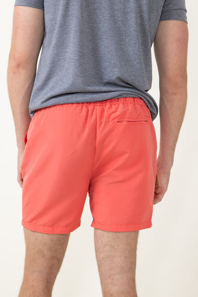 Polyester Volley Shorts for Men in Coral