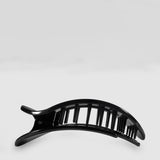 Teleties Large Flat Round Clip in Jet Black 