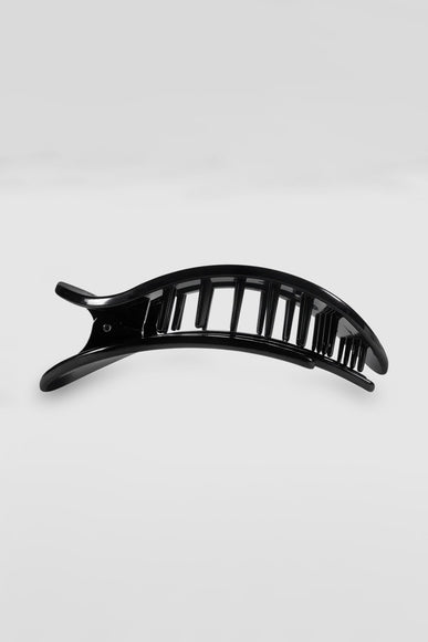 Teleties Large Flat Round Clip in Jet Black 