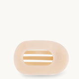 Teleties Medium Flat Round Hair Clip in Beige