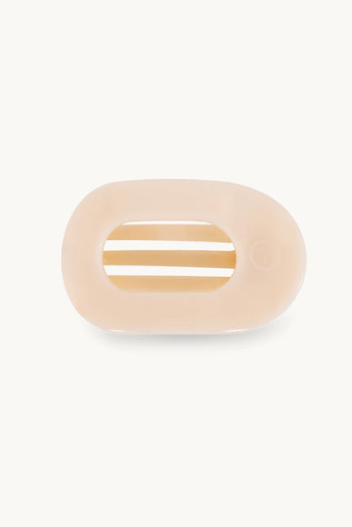 Teleties Medium Flat Round Hair Clip in Beige