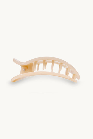 Teleties Medium Flat Round Hair Clip in Beige